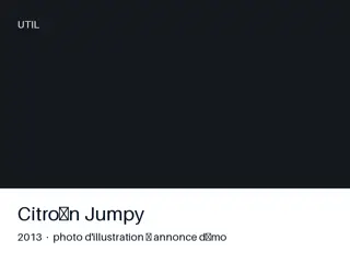 Citroën Jumpy 2013 — faible kilométrage