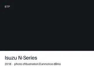 Isuzu N-Series 2018 — toutes options